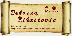 Dobrica Mihailović vizit kartica